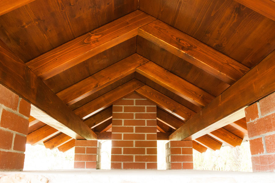 Dachkonstruktion aus Holz, Holzmeister Schmidt aus Auma